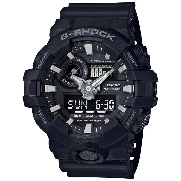 Casio G-Shock GA-700-1B Analog Digital Men Sport Watch - Black