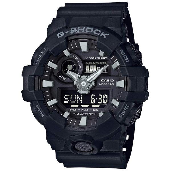 Casio G-Shock GA-700-1B Analog Digital Men Sport Watch - Black