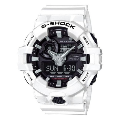 Casio G-Shock GA-700-7A Analog Digital Men's Watch (White x Black) GA700-7A