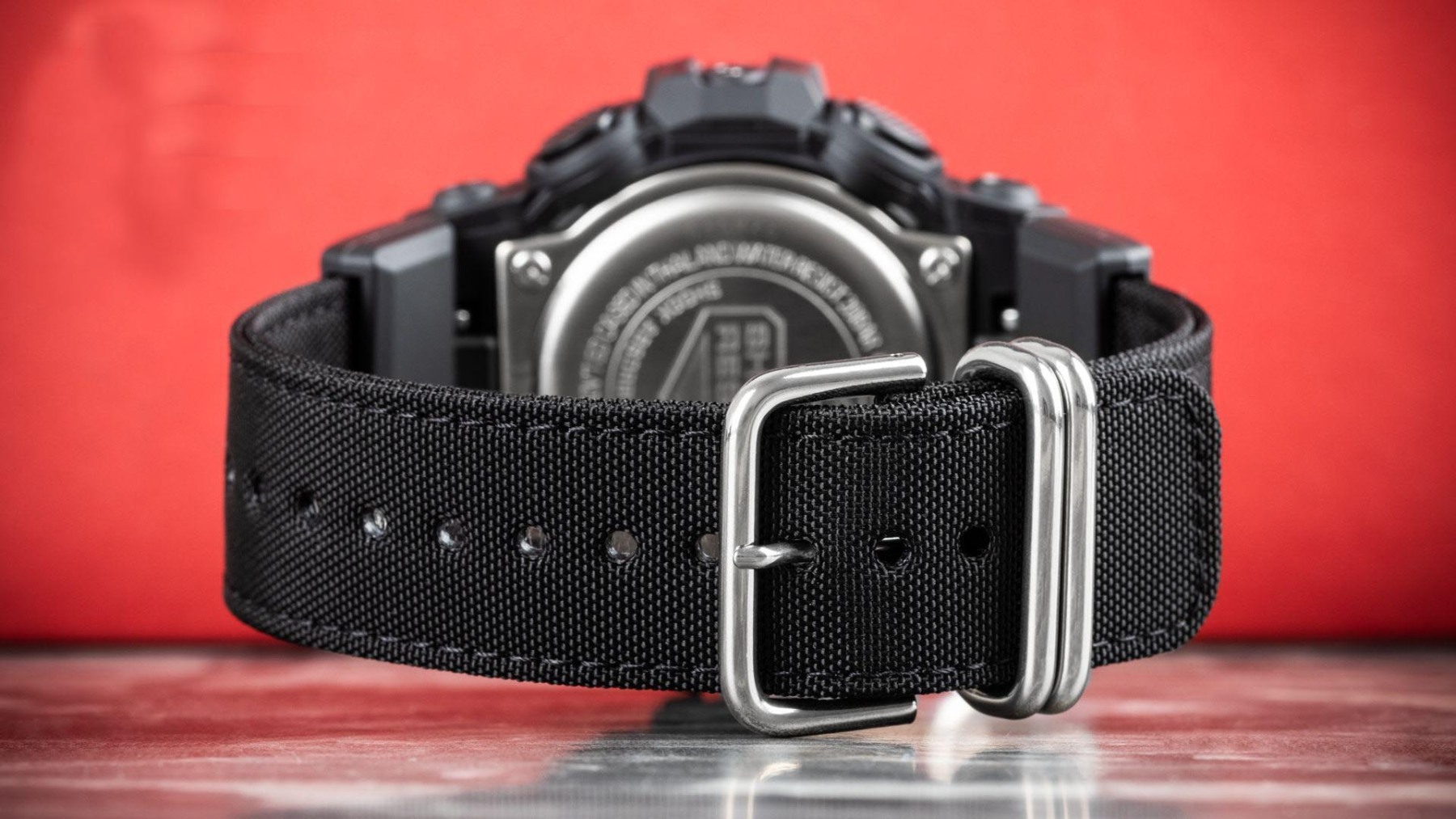 Casio G-Shock GA-700BCE-1A Analog Digital Men Watch Black Cordura Cloth Band ozDigitalWatch.com.au