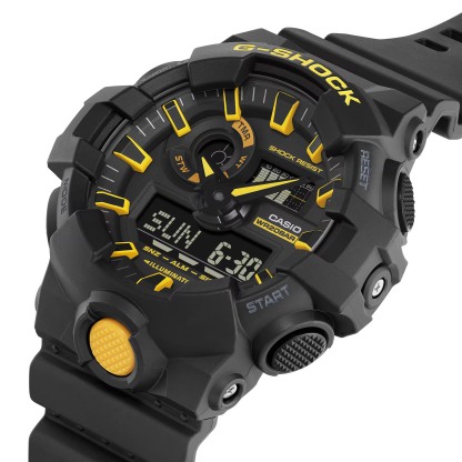 Casio G-Shock GA-700CY-1A Analog Digital Men Watch Black x Yellow ozDigitalWatch.com.au