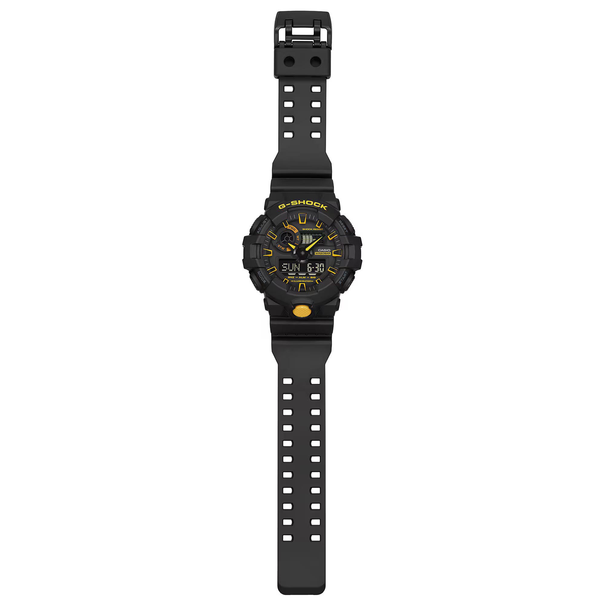 Casio G-Shock GA-700CY-1A Analog Digital Men Watch Black x Yellow ozDigitalWatch.com.au