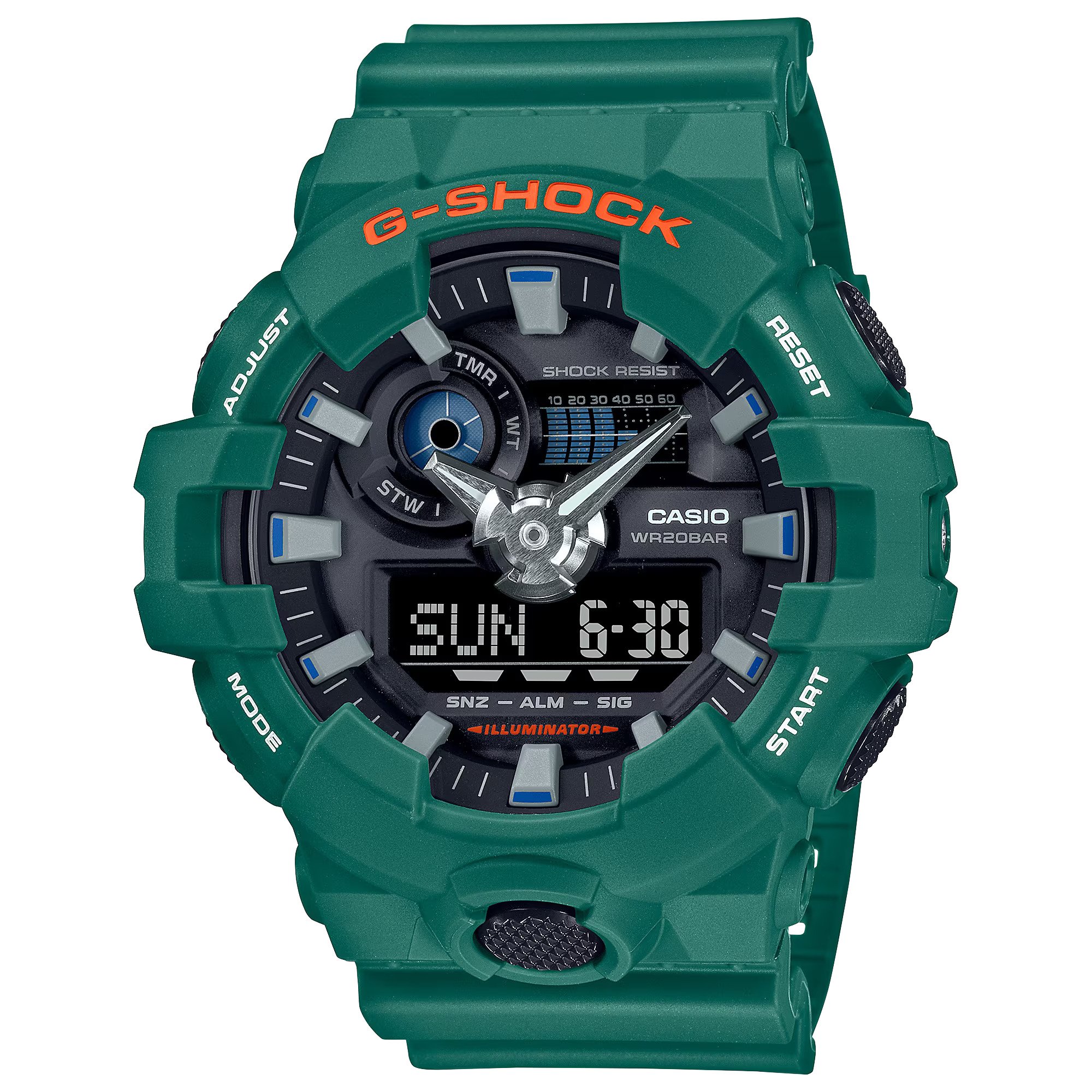 Casio G-Shock GA-700SC-3A Analog Digital Men's Watch (Green) GA700SC-3A