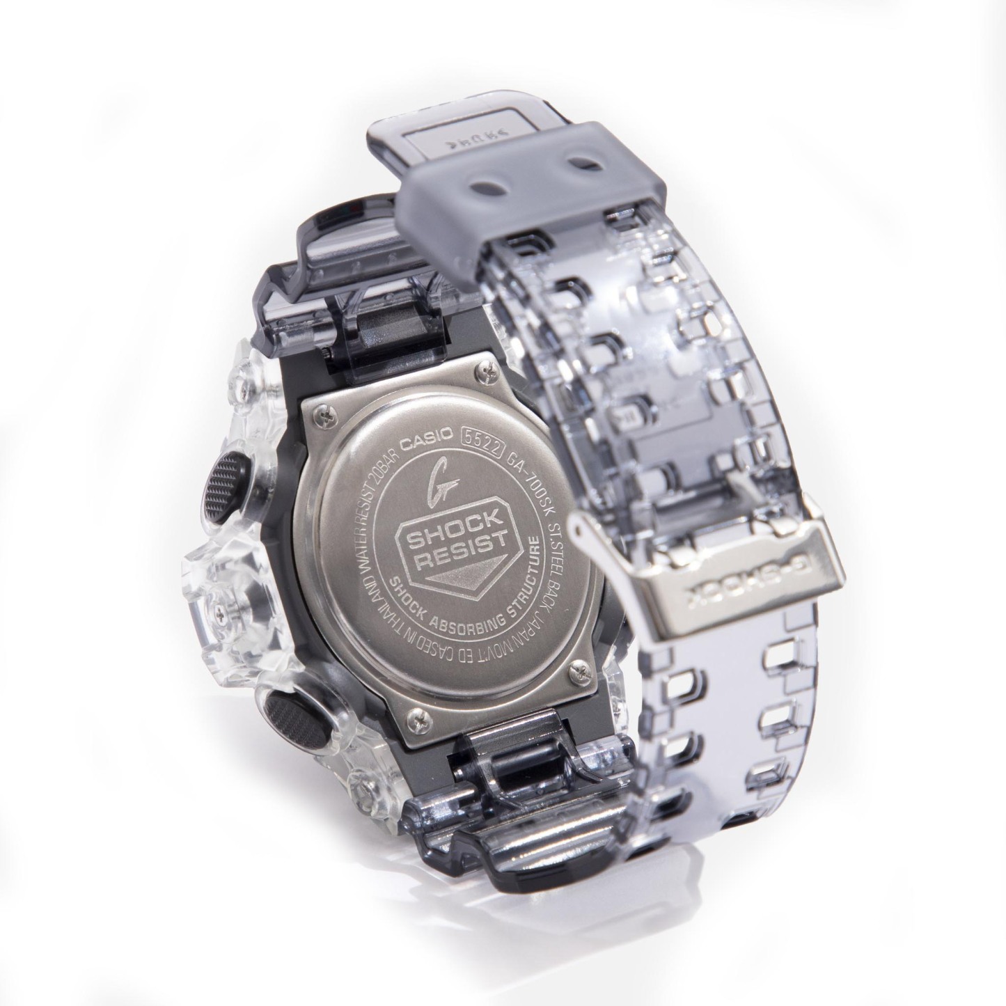 Casio G-Shock GA-700SK-1A Analog Digital Men Watch Black Semi-Transparent ozdigitalwatch.com.au