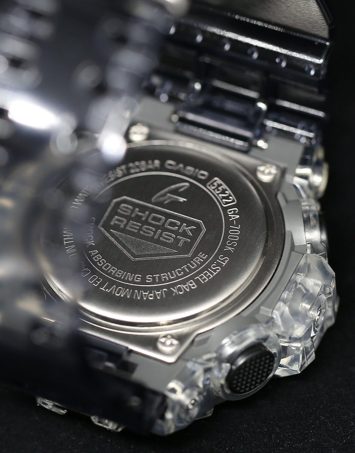 Casio G-Shock GA-700SK-1A Analog Digital Men Watch Black Semi-Transparent ozdigitalwatch.com.au