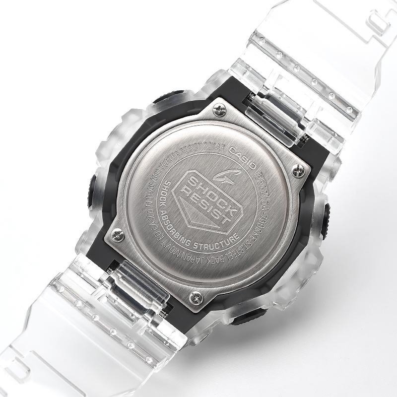 Casio G-Shock GA-700SKE-7A Analog Digital Men Watch Clear Transparent Black ozdigitalwatch.com.au