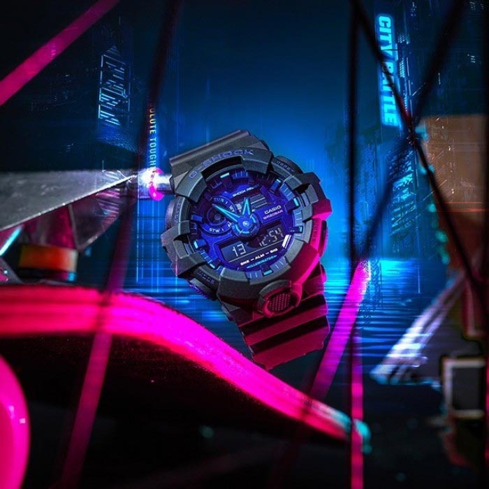 Casio G-Shock GA-700VB-1A Analog Digital Men's Watch (Virtual Blue) GA700VB-1A