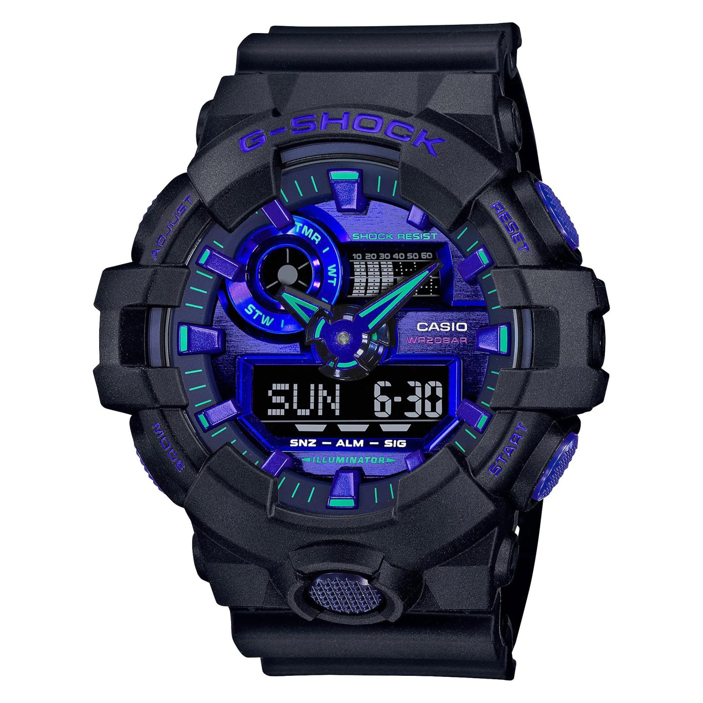 Casio G-Shock GA-700VB-1A Analog Digital Men's Watch (Virtual Blue) GA700VB-1A