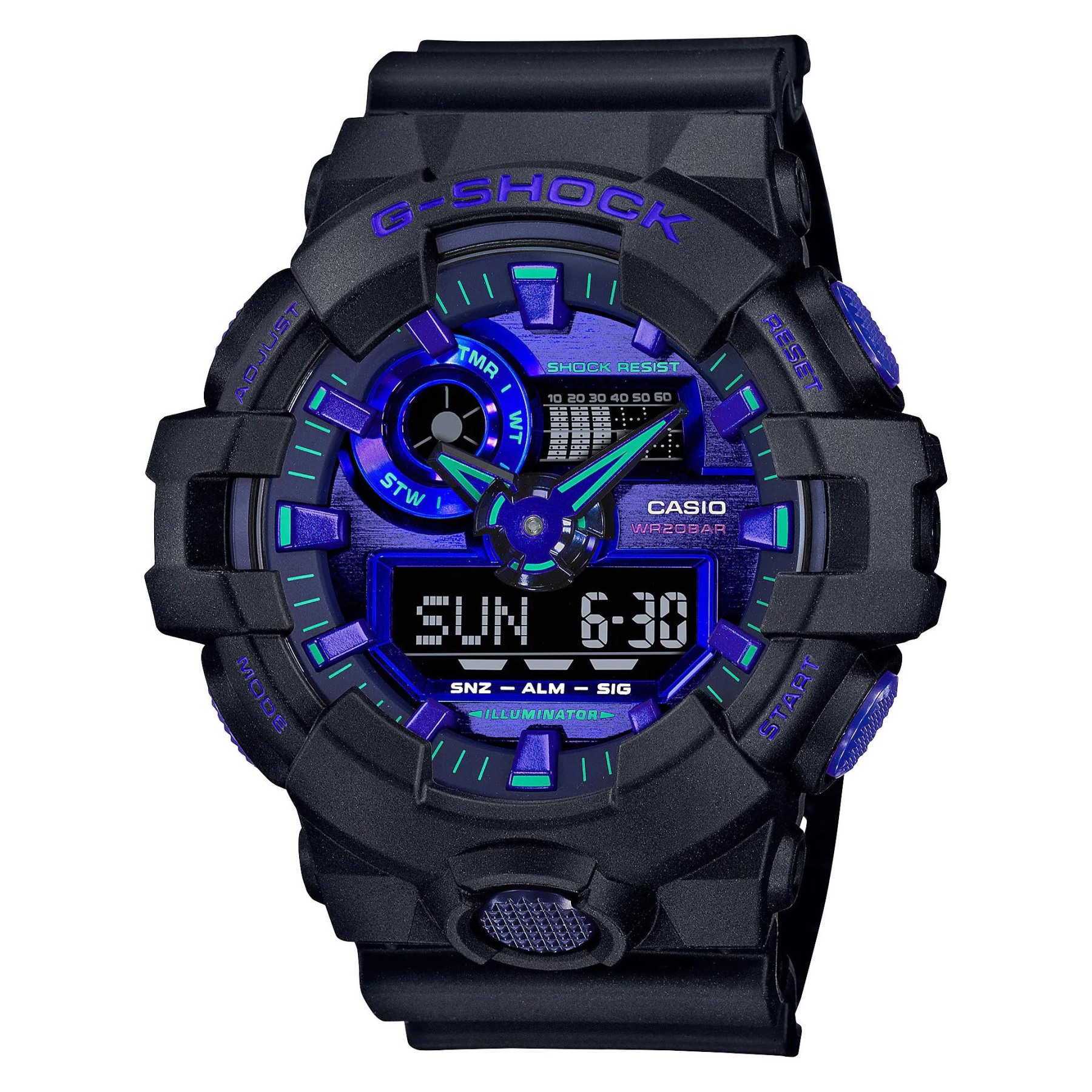 Casio G-Shock GA-700VB-1A Analog Digital Men's Watch (Virtual Blue) GA700VB-1A