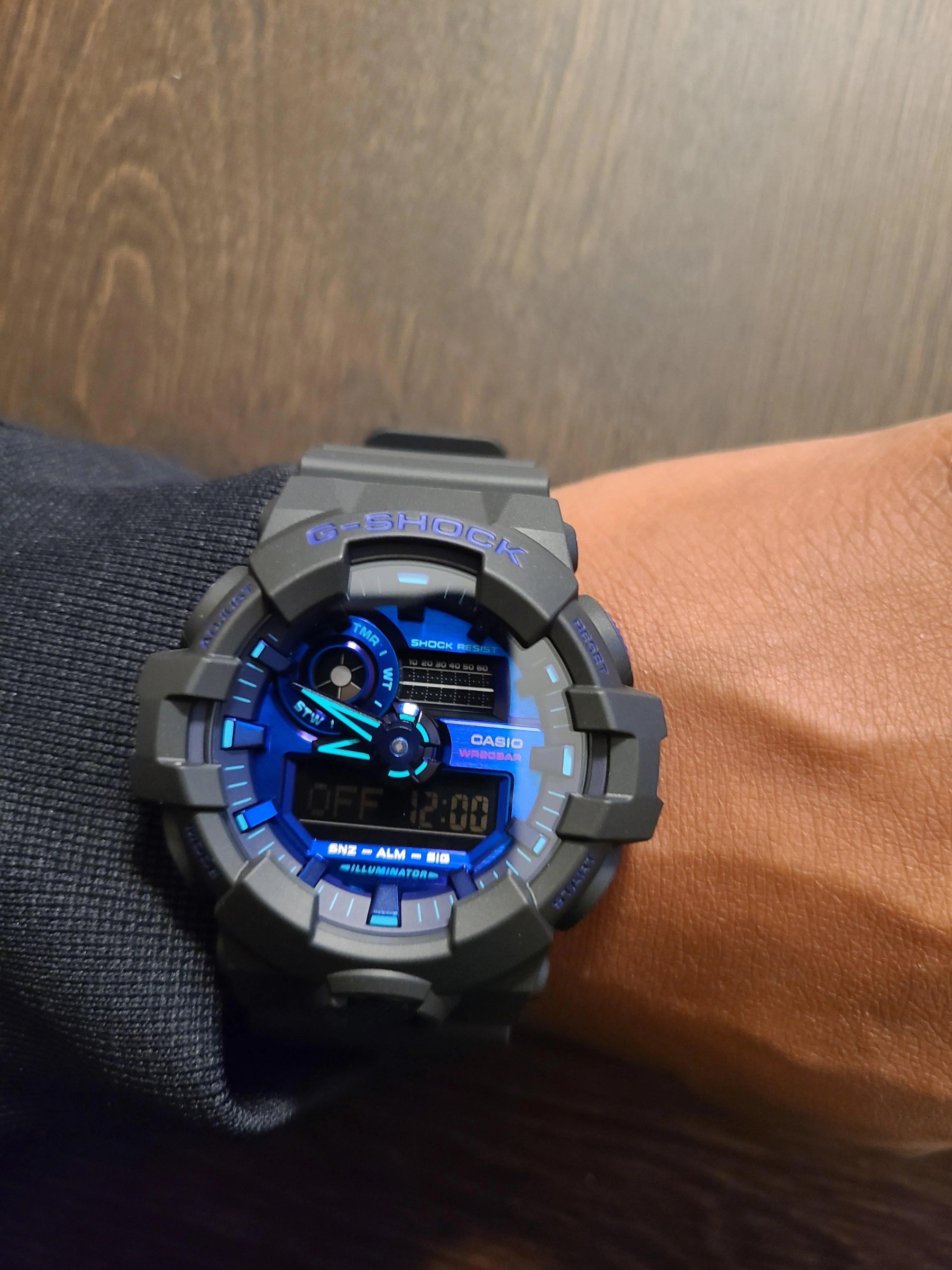 Casio G-Shock GA-700VB-1A Analog Digital Men's Watch (Virtual Blue) GA700VB-1A
