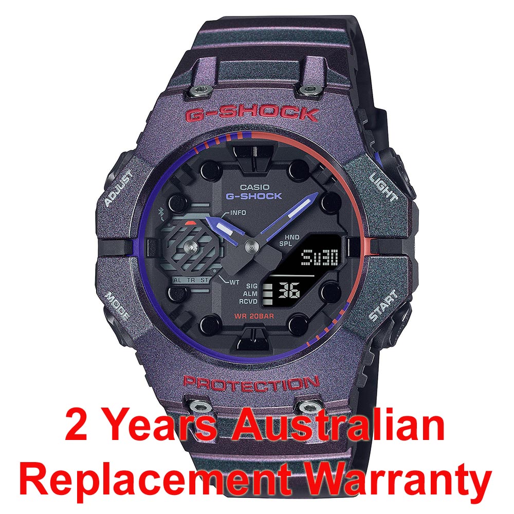 Casio G-Shock GA-B001AH-6A Smartphone Link Analog-Digital Men Watch (Purple x Green) GAB001AH-6A