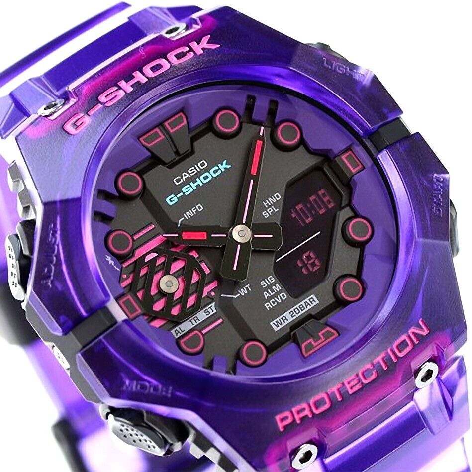 Casio G-Shock GA-B001CBRS-6A Bluetooth Smartphone Link Watch Purple OzDigitalWatch.com.au