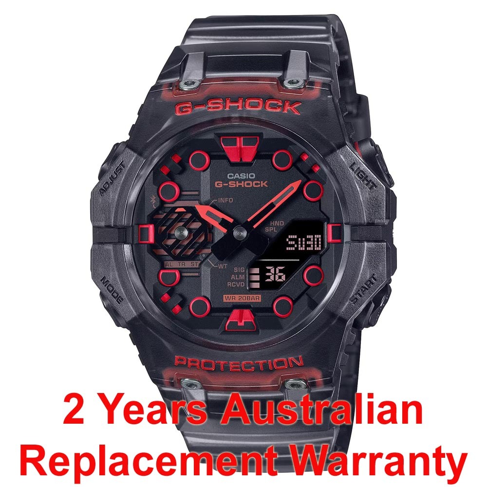Casio G-Shock GA-B001G-1A Bluetooth Smartphone Link Watch Black Red ozdigitalwatch.com.au