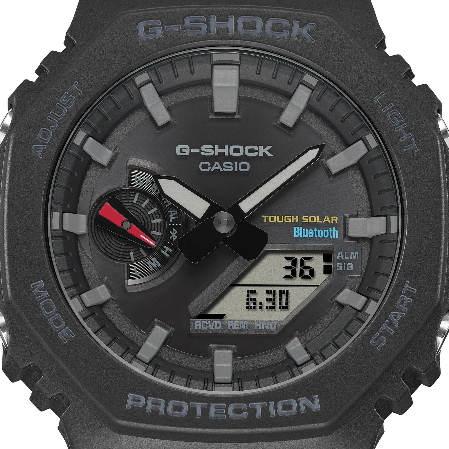 Casio G-Shock GA-B2100-1A CasiOak Solar Bluetooth Analog Digital Watch Black ozdigitalwatch.com.au