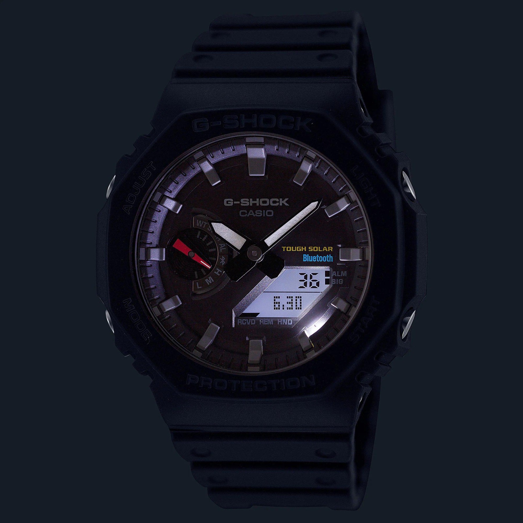 Casio G-Shock GA-B2100-1A CasiOak Solar Bluetooth Analog Digital Watch Black ozdigitalwatch.com.au