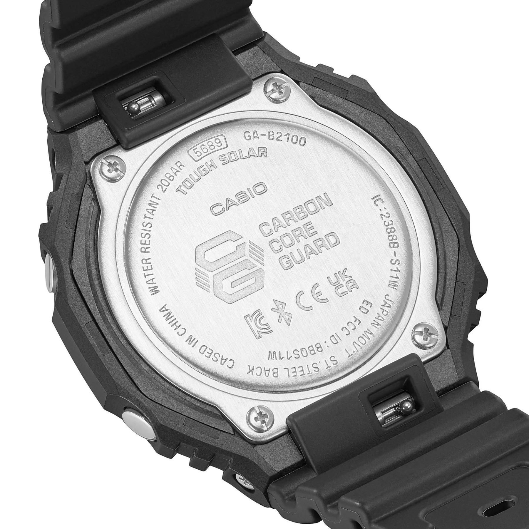 Casio G-Shock GA-B2100-1A CasiOak Solar Bluetooth Analog Digital Watch Black ozdigitalwatch.com.au