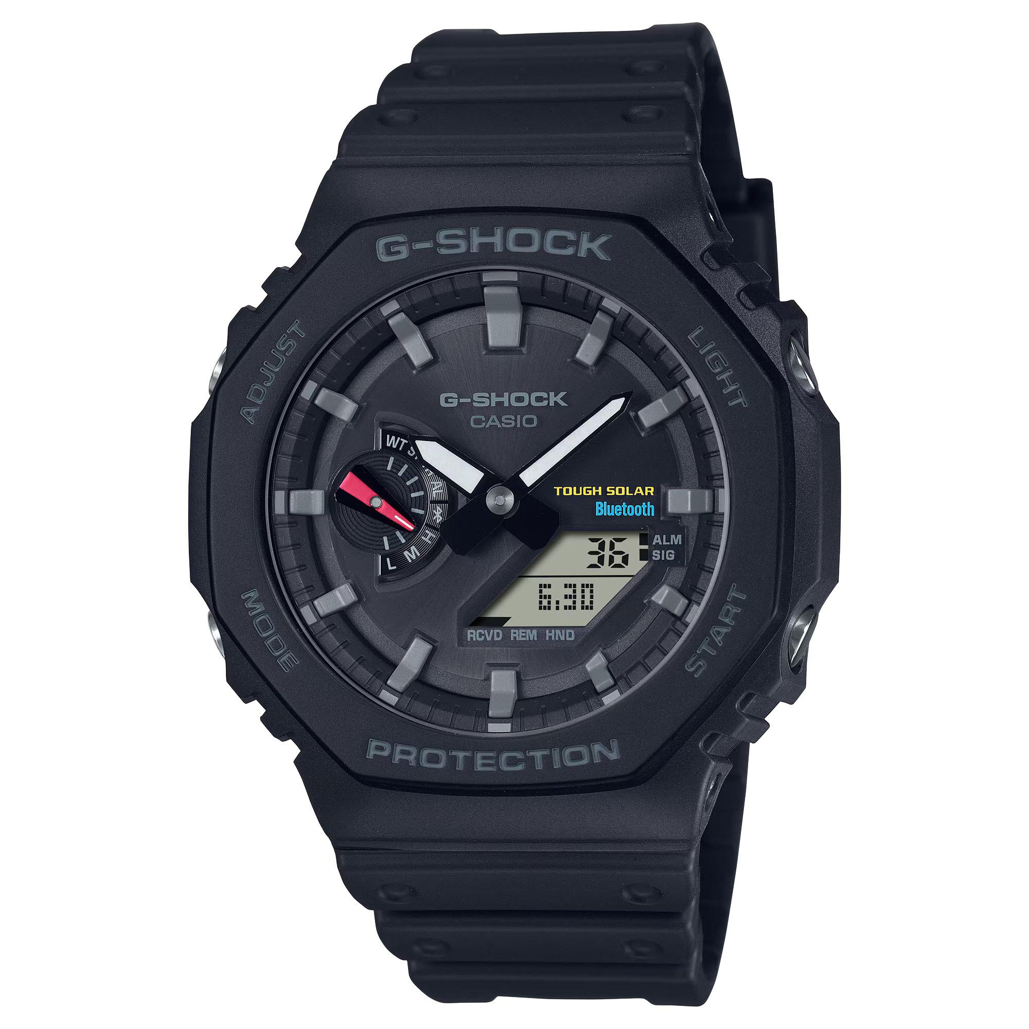 Casio G-Shock GA-B2100-1A CasiOak Solar Bluetooth Analog Digital Watch Black ozdigitalwatch.com.au
