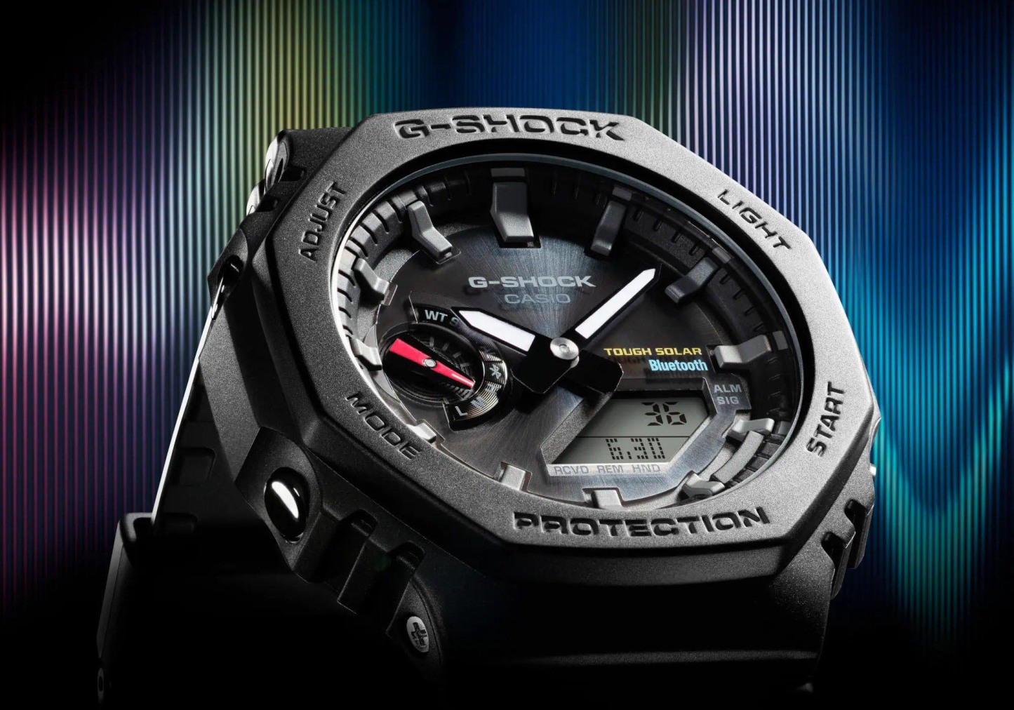 Casio G-Shock GA-B2100-1A CasiOak Solar Bluetooth Analog Digital Watch Black ozdigitalwatch.com.au