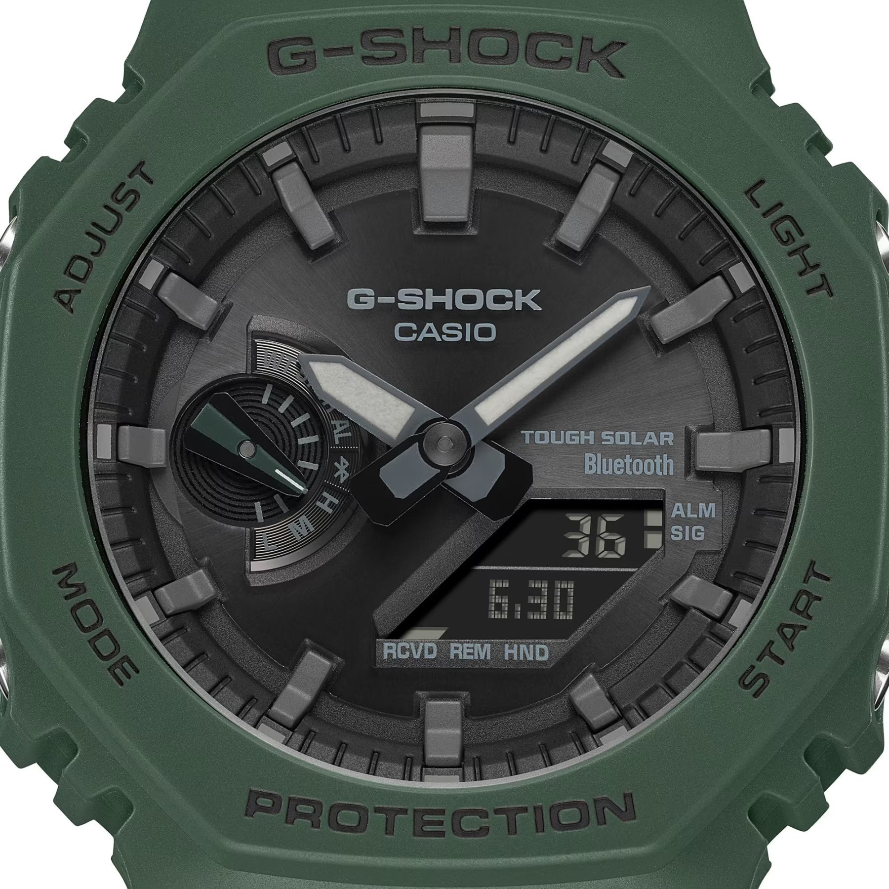 Casio G-Shock GA-B2100-3A CasiOak Solar Bluetooth Analog Digital Men's Watch (Green) GAB2100-3A