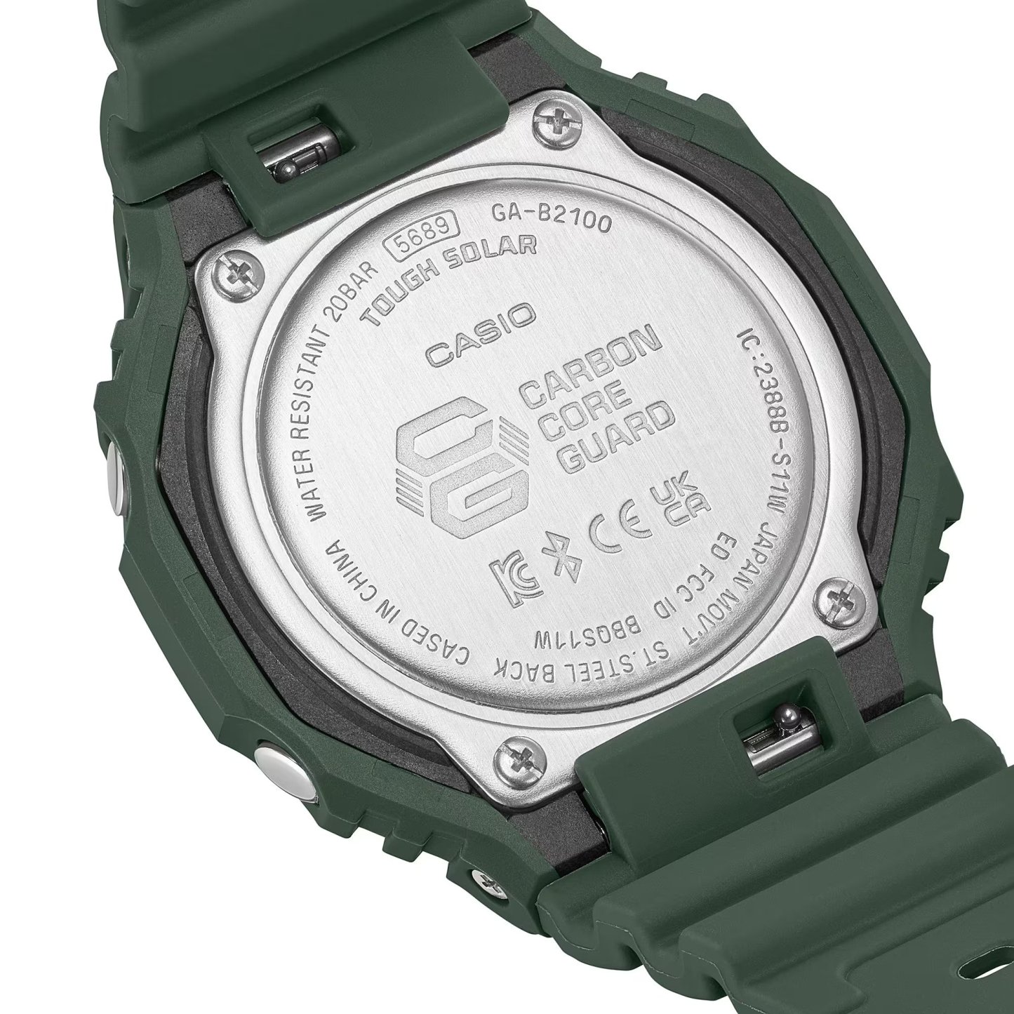 Casio G-Shock GA-B2100-3A CasiOak Solar Bluetooth Analog Digital Men's Watch (Green) GAB2100-3A