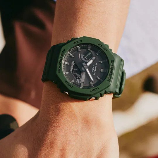 Casio G-Shock GA-B2100-3A CasiOak Solar Bluetooth Analog Digital Men's Watch (Green) GAB2100-3A