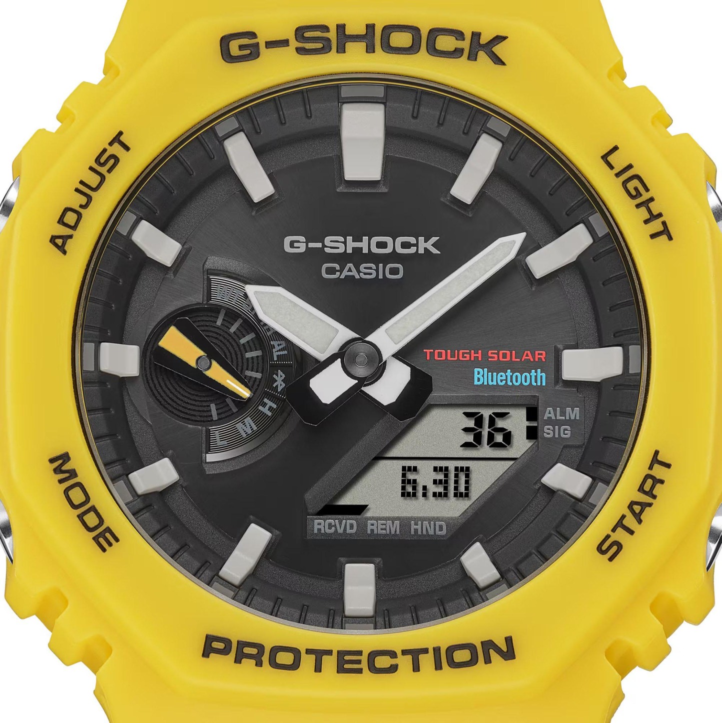 Casio G-Shock GA-B2100C-9A CasiOak Solar Bluetooth Men Watch Yellow ozdigitalwatch.com.au