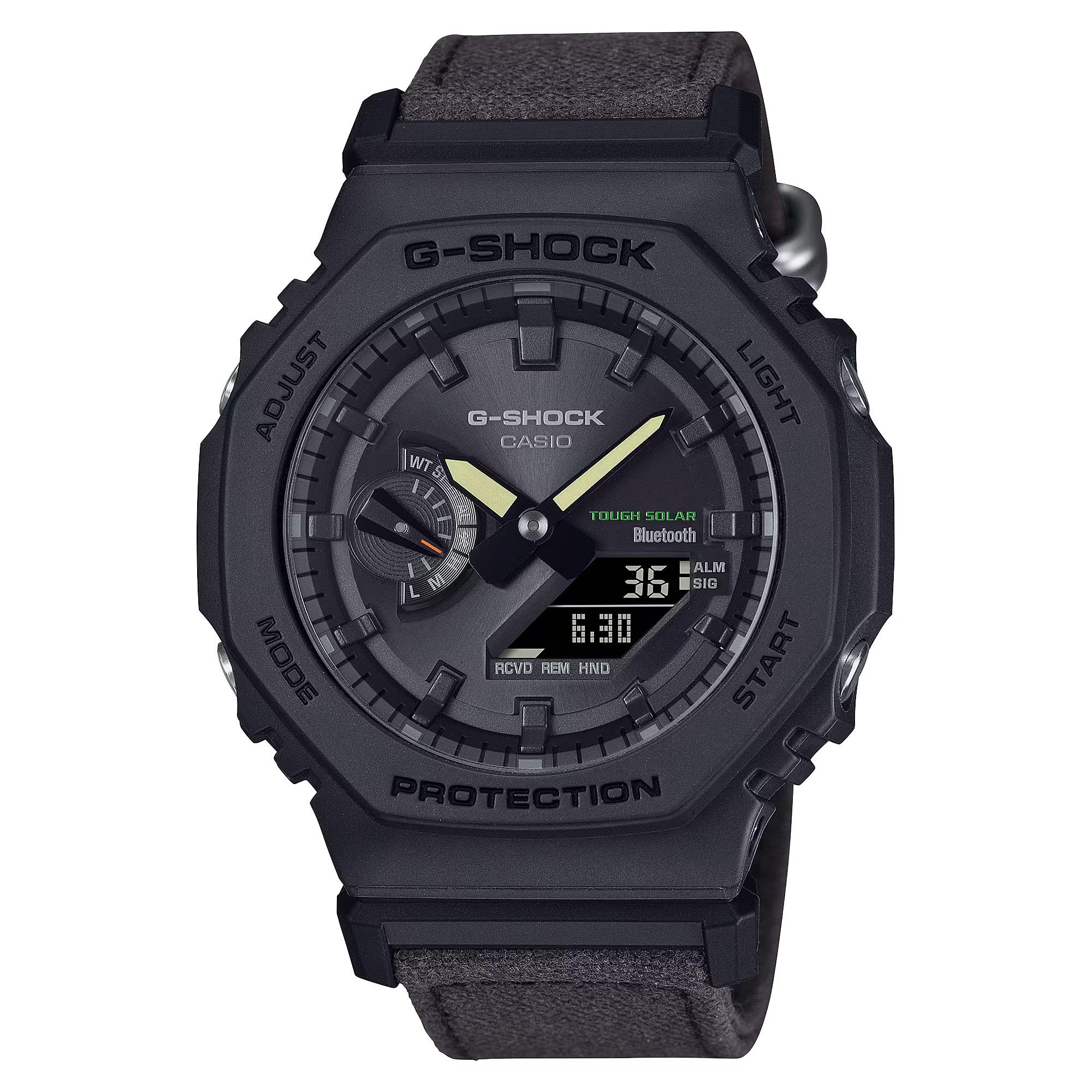 Casio G-Shock GA-B2100CT-1A5 CasiOak Solar Bluetooth Men's Watch - Black & Dark Brown, Cloth Band