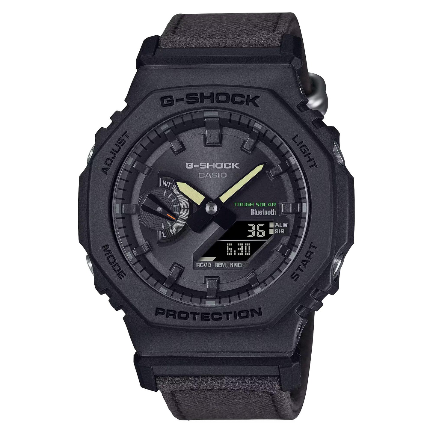 Casio G-Shock GA-B2100CT-1A5 CasiOak Solar Bluetooth Men's Watch - Black & Dark Brown, Cloth Band