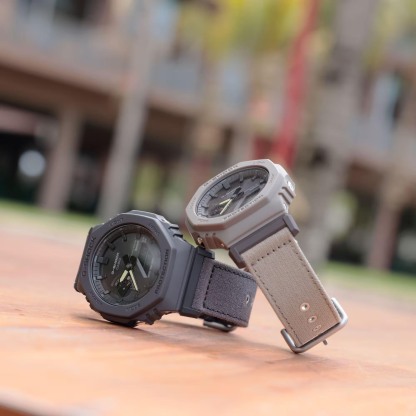 Casio G-Shock GA-B2100CT-1A5 CasiOak Solar Bluetooth Men's Watch - Black & Dark Brown, Cloth Band