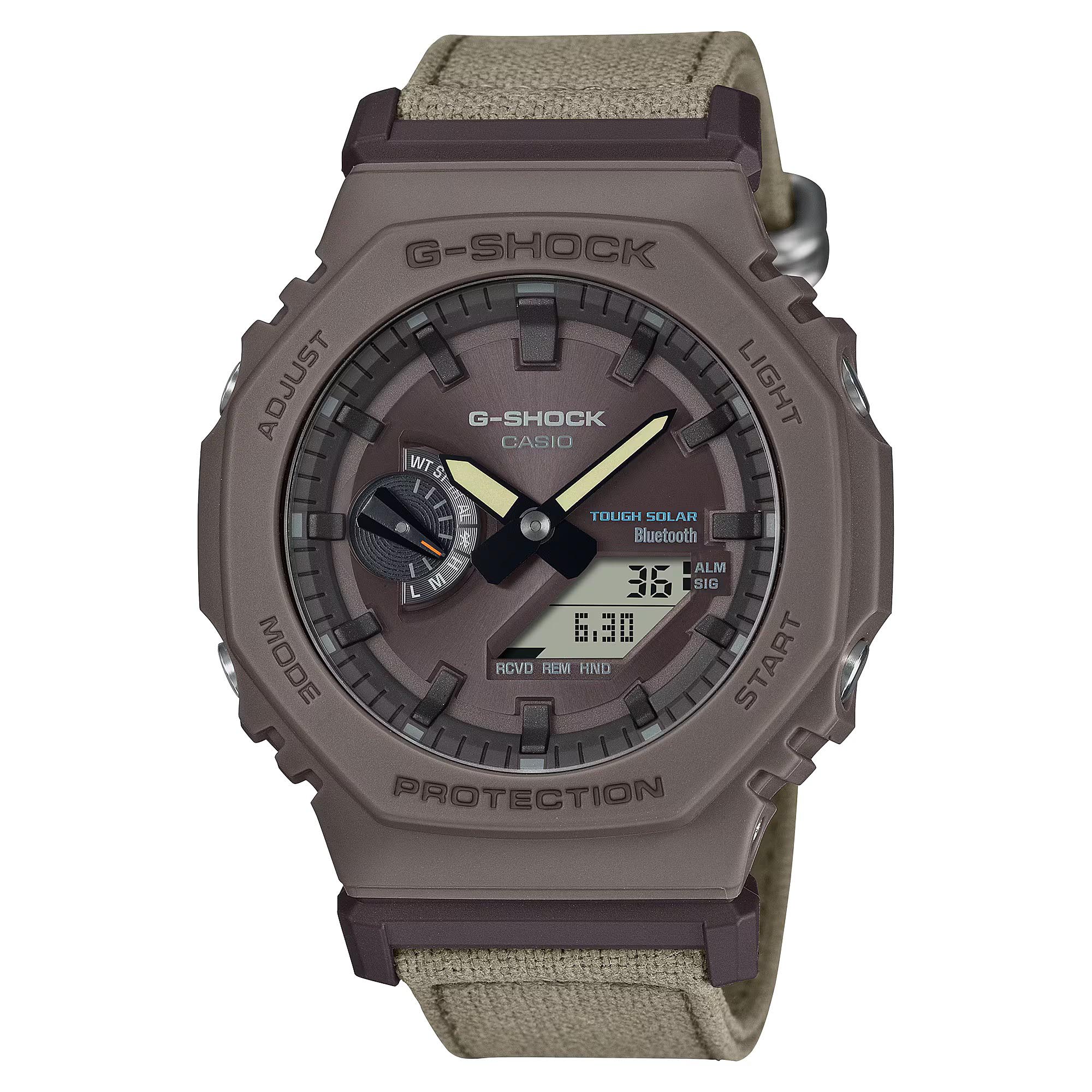 Casio G-Shock GA-B2100CT-5A CasiOak Solar Bluetooth Analog Digital Men's Watch (Khaki Grey)