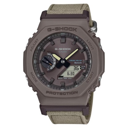 Casio G-Shock GA-B2100CT-5A CasiOak Solar Bluetooth Analog Digital Men's Watch (Khaki Grey)
