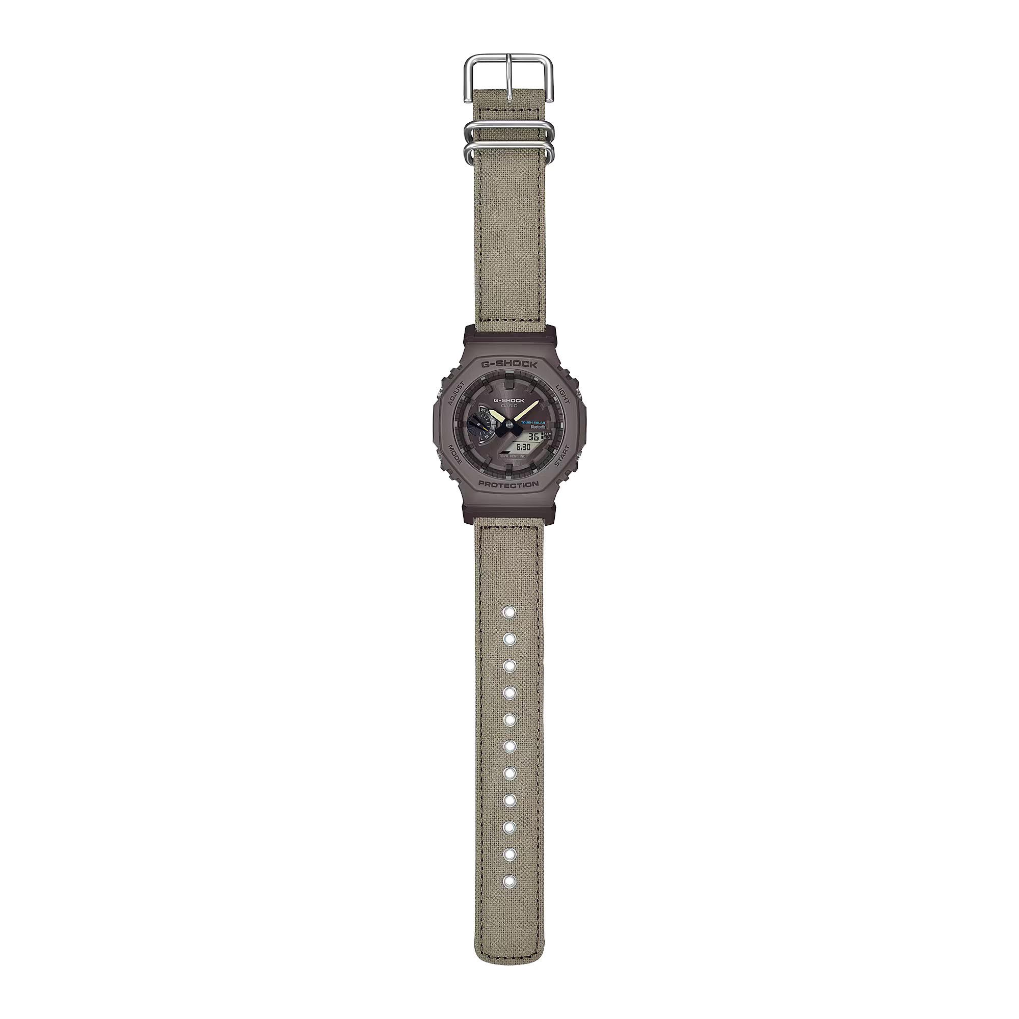 Casio G-Shock GA-B2100CT-5A CasiOak Solar Bluetooth Analog Digital Men's Watch (Khaki Grey)