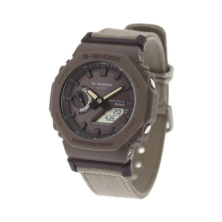 Casio G-Shock GA-B2100CT-5A CasiOak Solar Bluetooth Analog Digital Men's Watch (Khaki Grey)