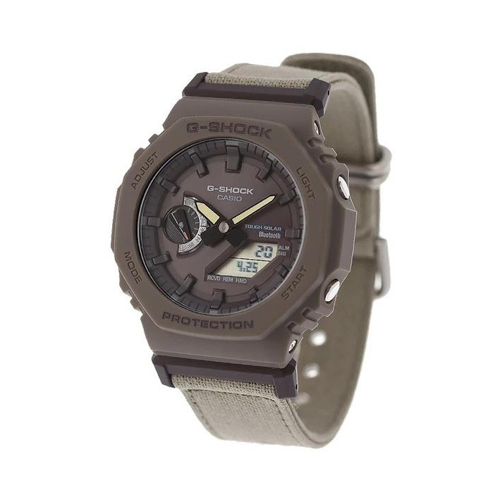 Casio G-Shock GA-B2100CT-5A CasiOak Solar Bluetooth Analog Digital Men's Watch (Khaki Grey)
