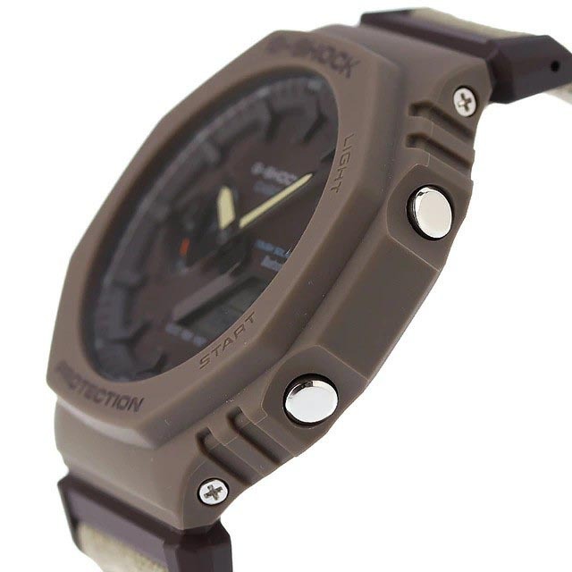 Casio G-Shock GA-B2100CT-5A CasiOak Solar Bluetooth Analog Digital Men's Watch (Khaki Grey)