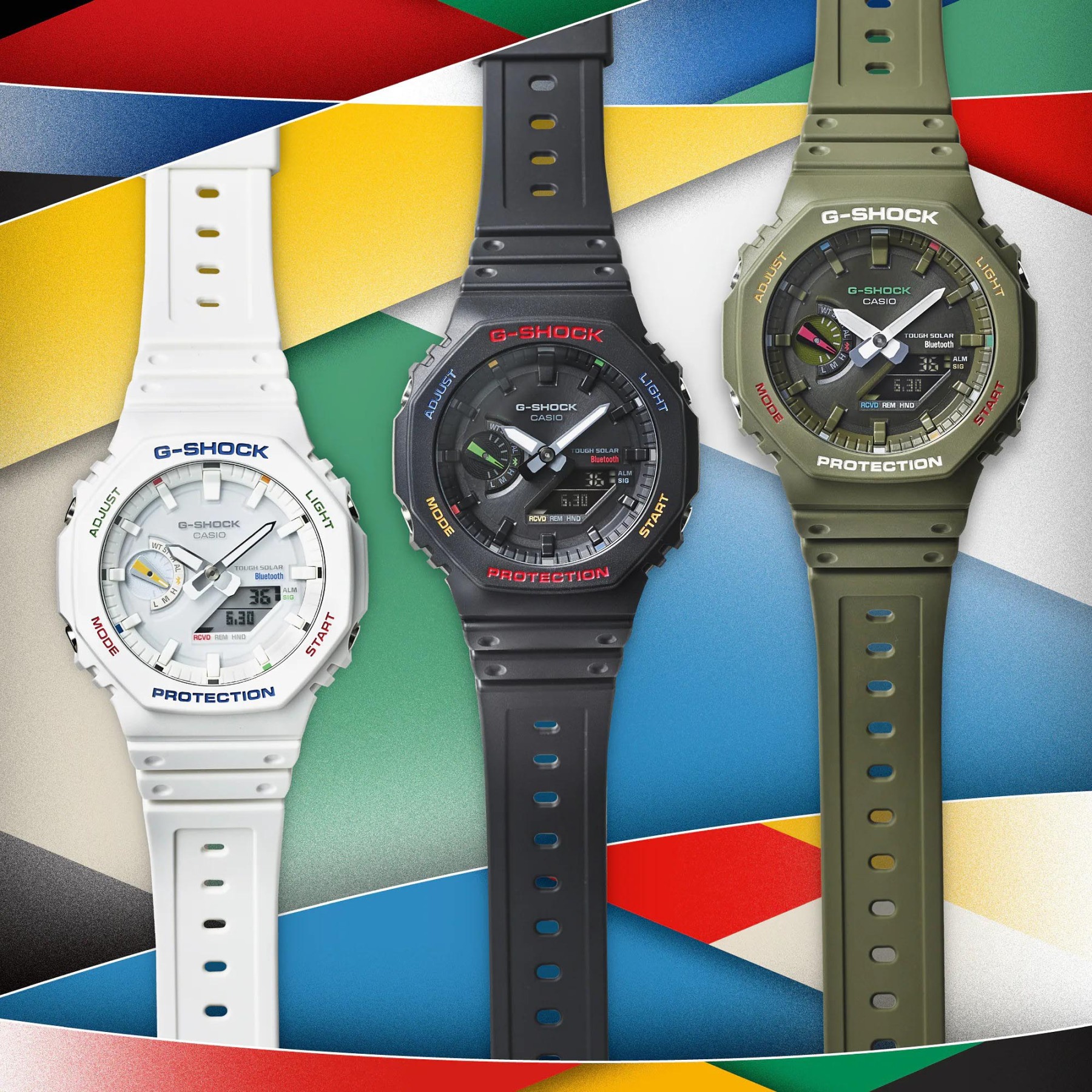 Casio G-Shock GA-B2100FC-3A CasiOak Solar Mobile Link Men Watch Green Colorful ozdigitalwatch.com.au
