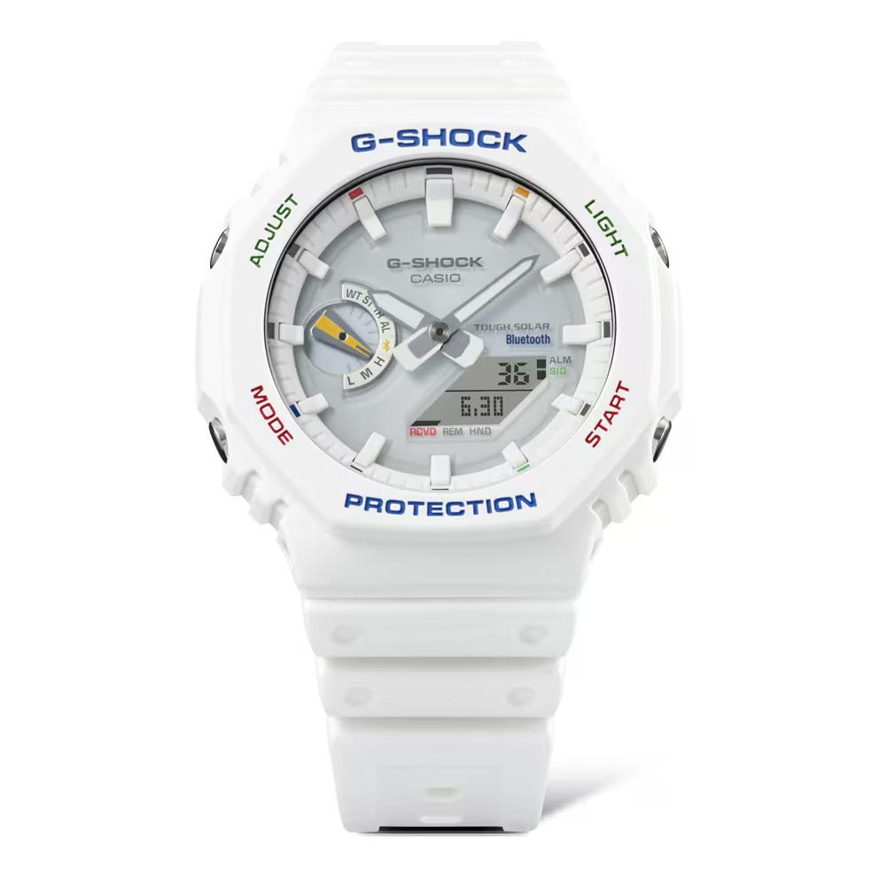Casio G-Shock GA-B2100FC-7A CasiOak Solar Mobile Link Men Watch White Colorful ozdigitalwatch.com.au