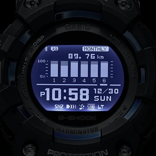 Casio G-Shock G-SQUAD GBD-100-1 Mobile Link Step Tracker Sport Watch Black ozDigitalWatch.com.au