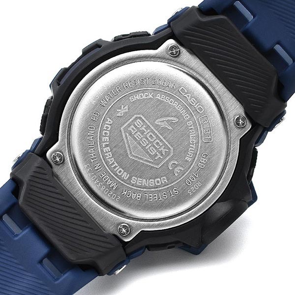 Casio G-Shock G-SQUAD GBD-100-2 Mobile Link Step Tracker Sport Watch Blue ozDigitalWatch.com.au