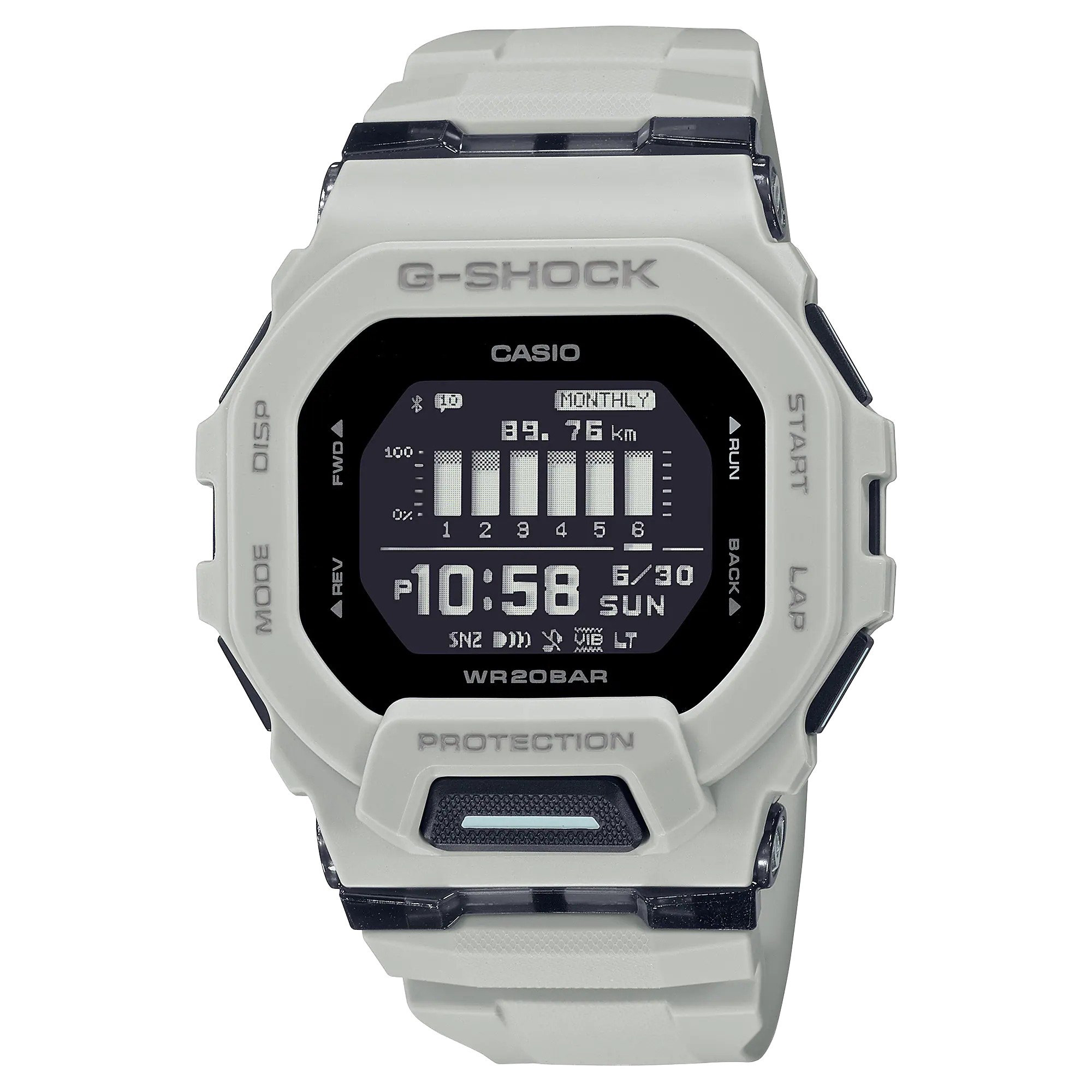 Casio G-Shock G-SQUAD GBD-200UU-9 Bluetooth Mobile Link Training Sport Men's Watch (Urban Grey) GBD200UU-9