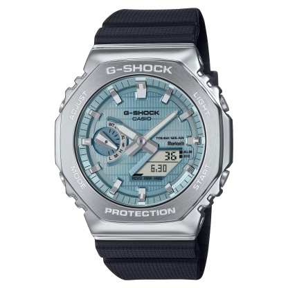 Casio G-Shock GBM-2100-1A2 CasiOak Bluetooth & Solar Metal Case Analog Digital Men's Watch (Black & Blue) GBM2100-1A2