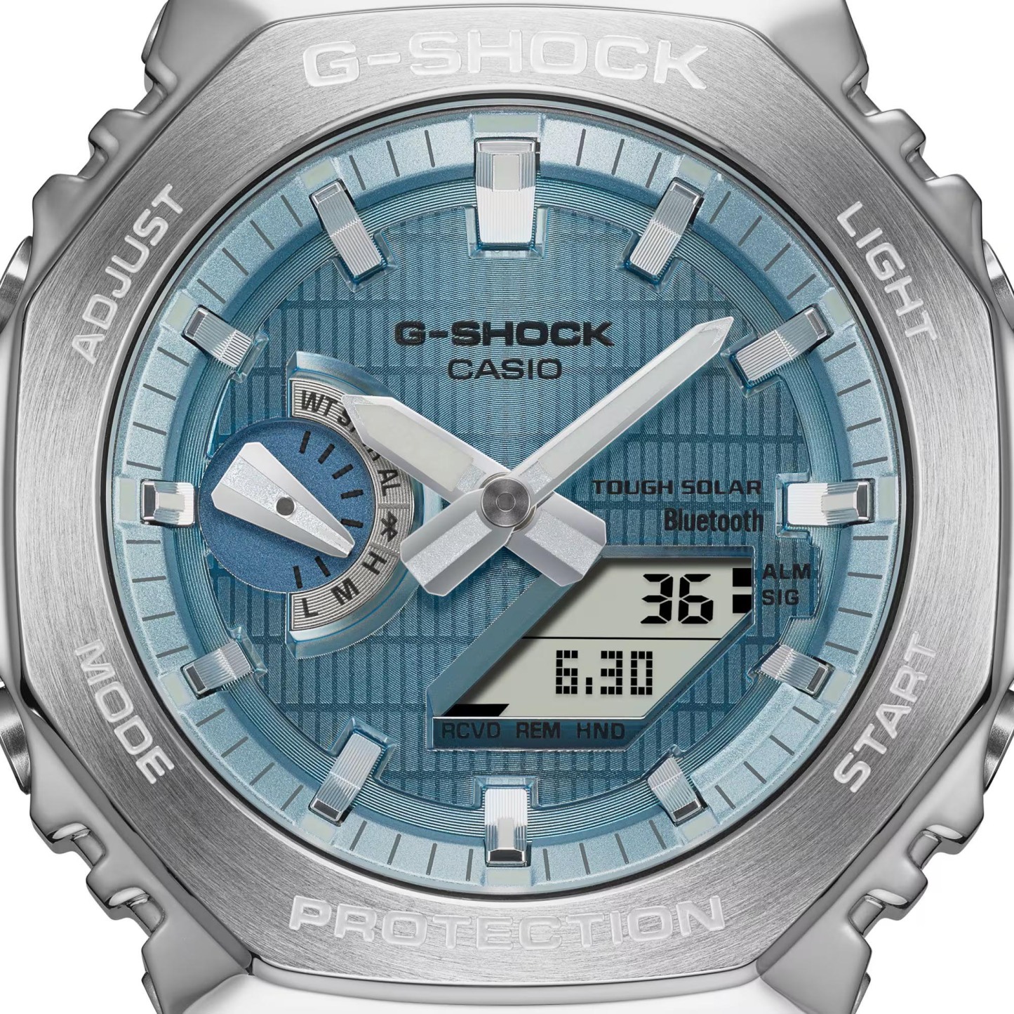Casio G-Shock GBM-2100-1A2 CasiOak Bluetooth & Solar Metal Case Analog Digital Men's Watch (Black & Blue) GBM2100-1A2