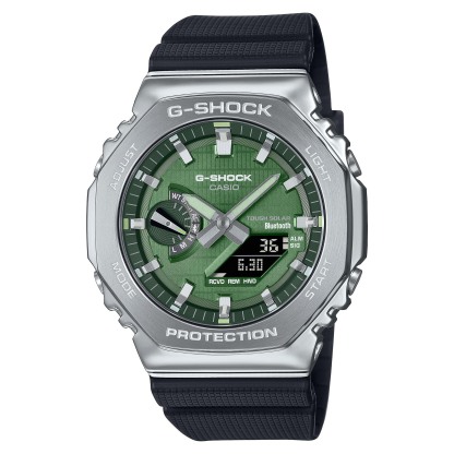 Casio G-Shock GBM-2100-1A3 CasiOak Bluetooth & Solar Metal Case Analog Digital Men's Watch (Black & Green) GBM2100-1A3