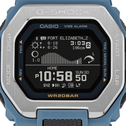 Casio G-Shock GBX-100-2A G-Lide Bluetooth Tide Graph Moon Data Sport Watch (Blue) GBX100-2A