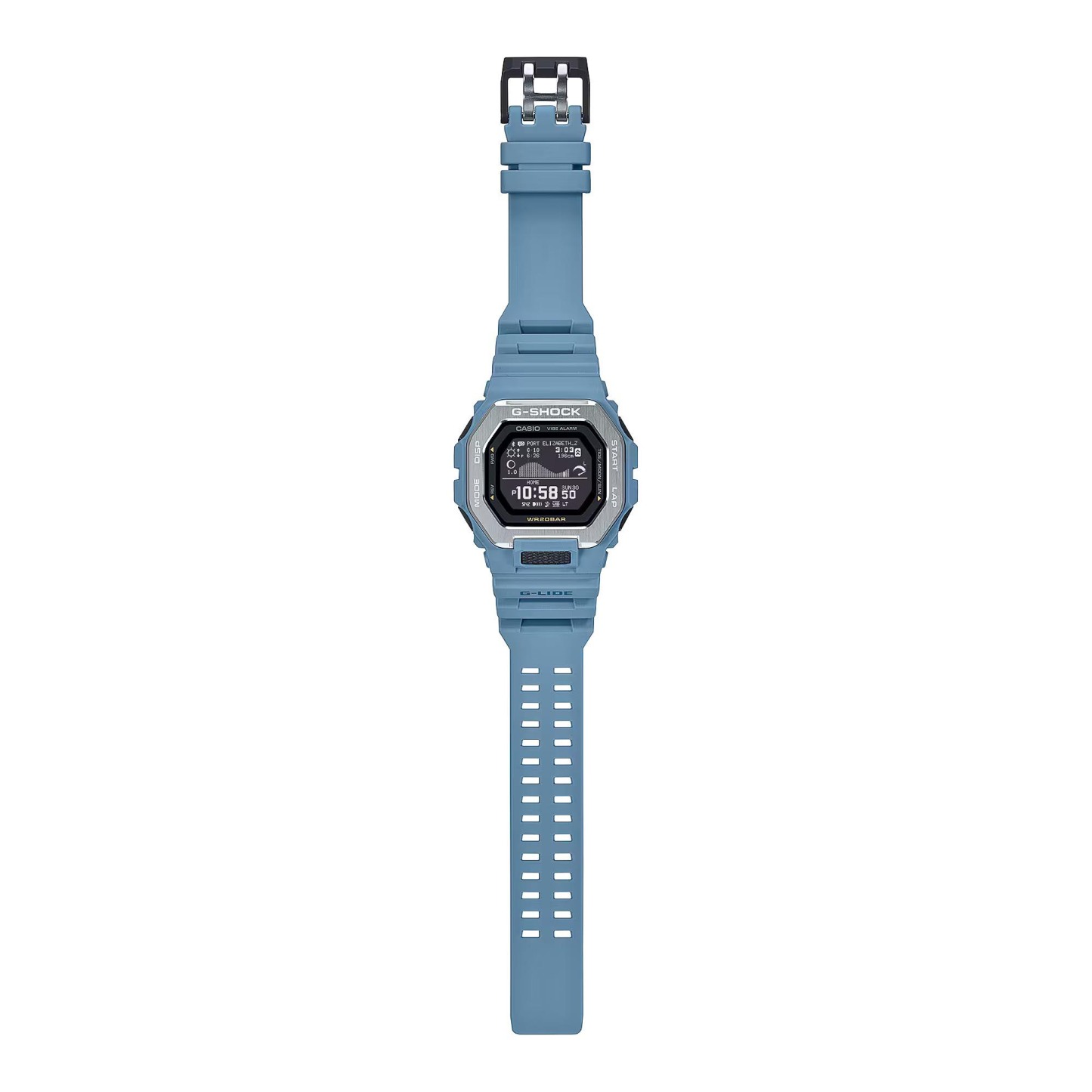 Casio G-Shock GBX-100-2A G-Lide Bluetooth Tide Graph Moon Data Sport Watch (Blue) GBX100-2A