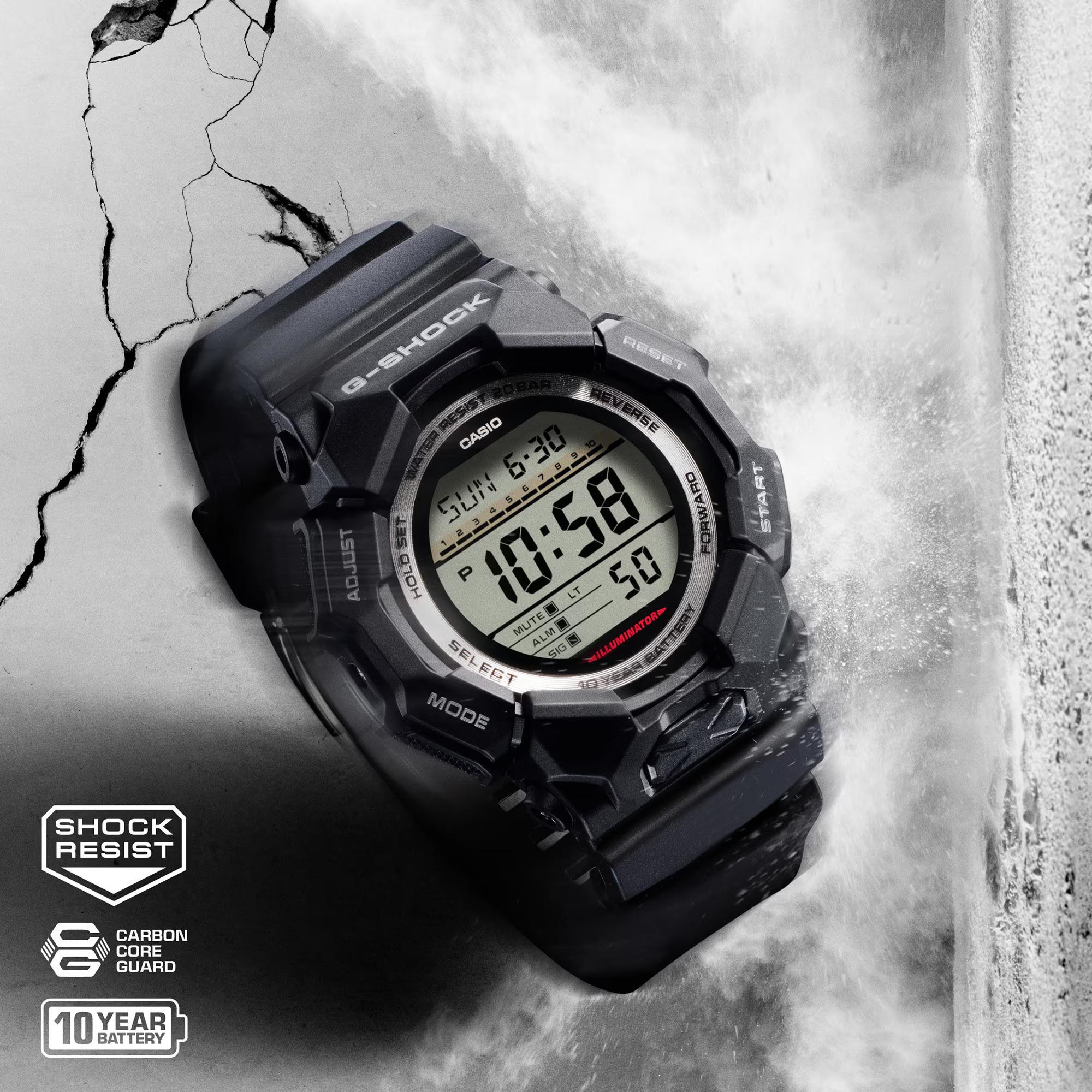 Casio G-Shock GD-010-1 Super Illuminator 10-Years Battery Digital Men's Watch (Black) GD010-1