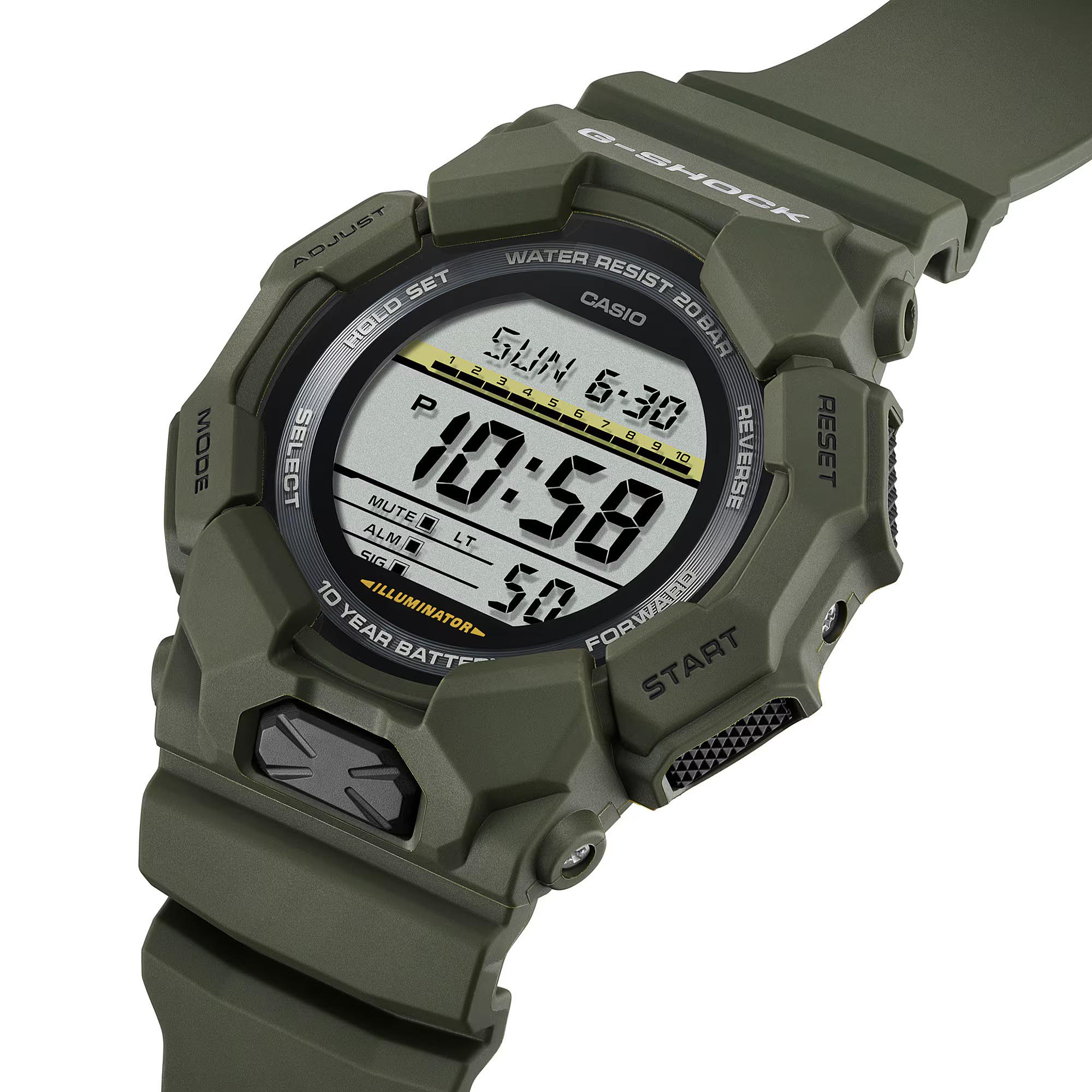 Casio G-Shock GD-010-3 Super Illuminator 10-Years Battery Digital Men's Watch (Green) GD010-3