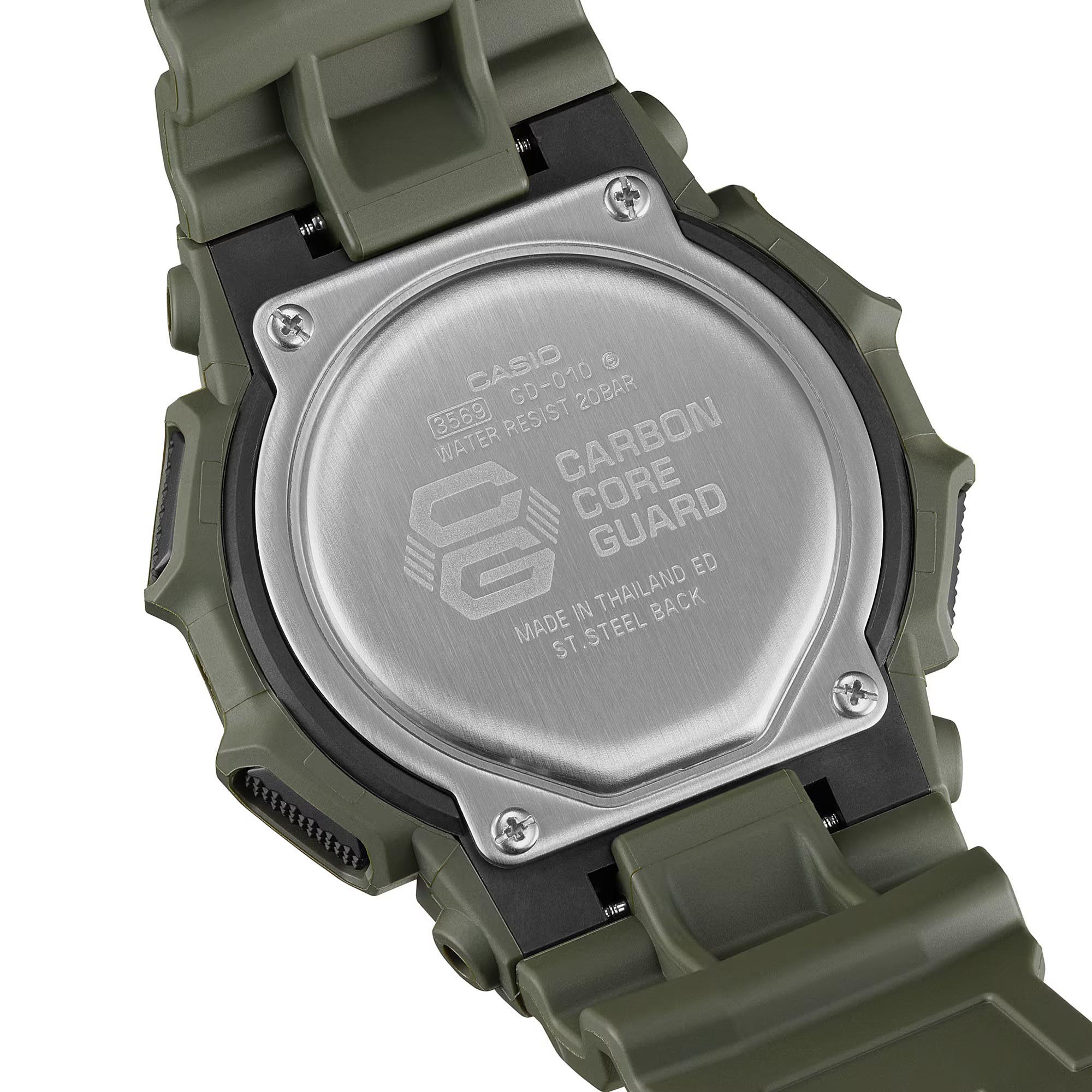 Casio G-Shock GD-010-3 Super Illuminator 10-Years Battery Digital Men's Watch (Green) GD010-3