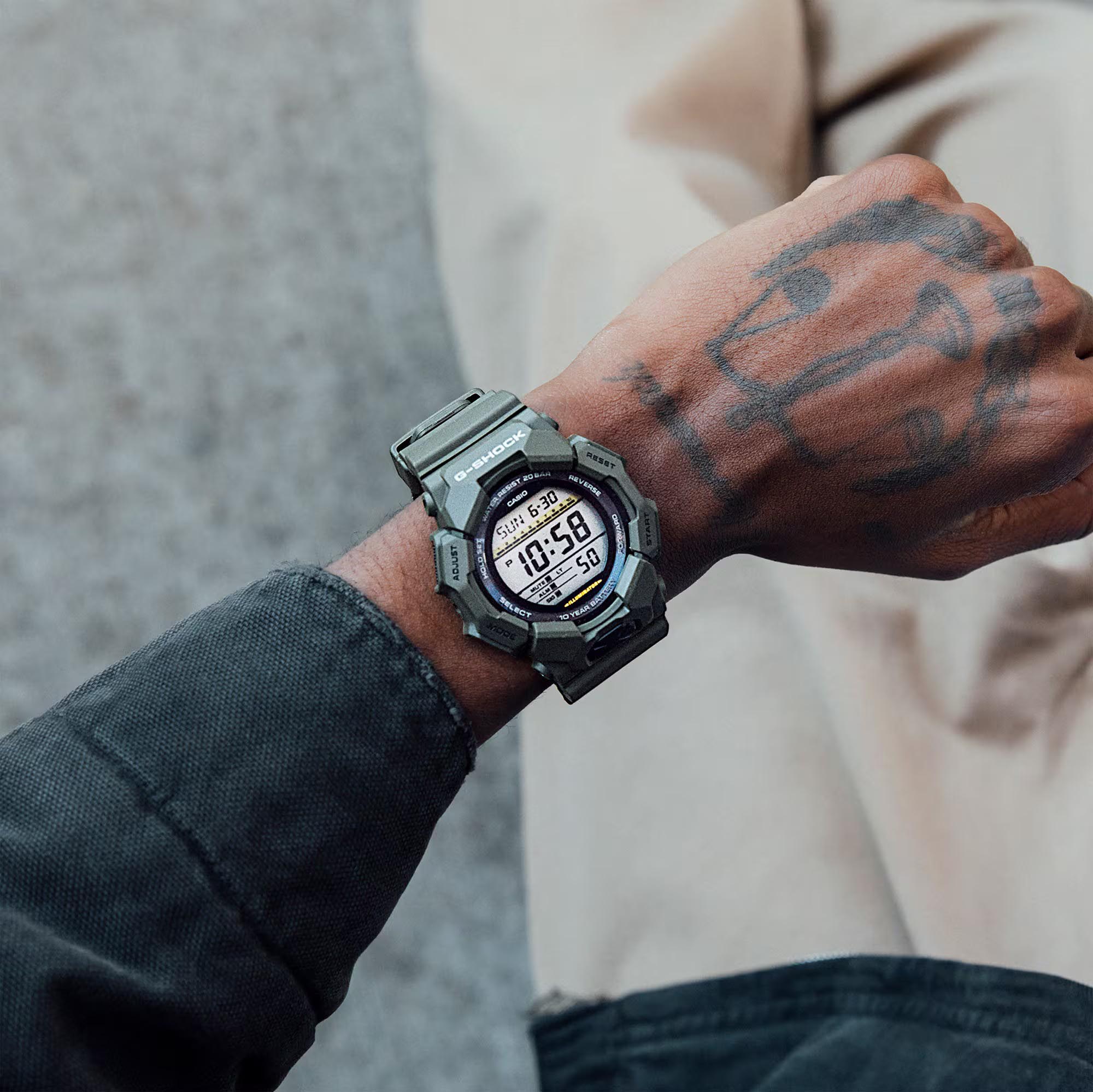 Casio G-Shock GD-010-3 Super Illuminator 10-Years Battery Digital Men's Watch (Green) GD010-3