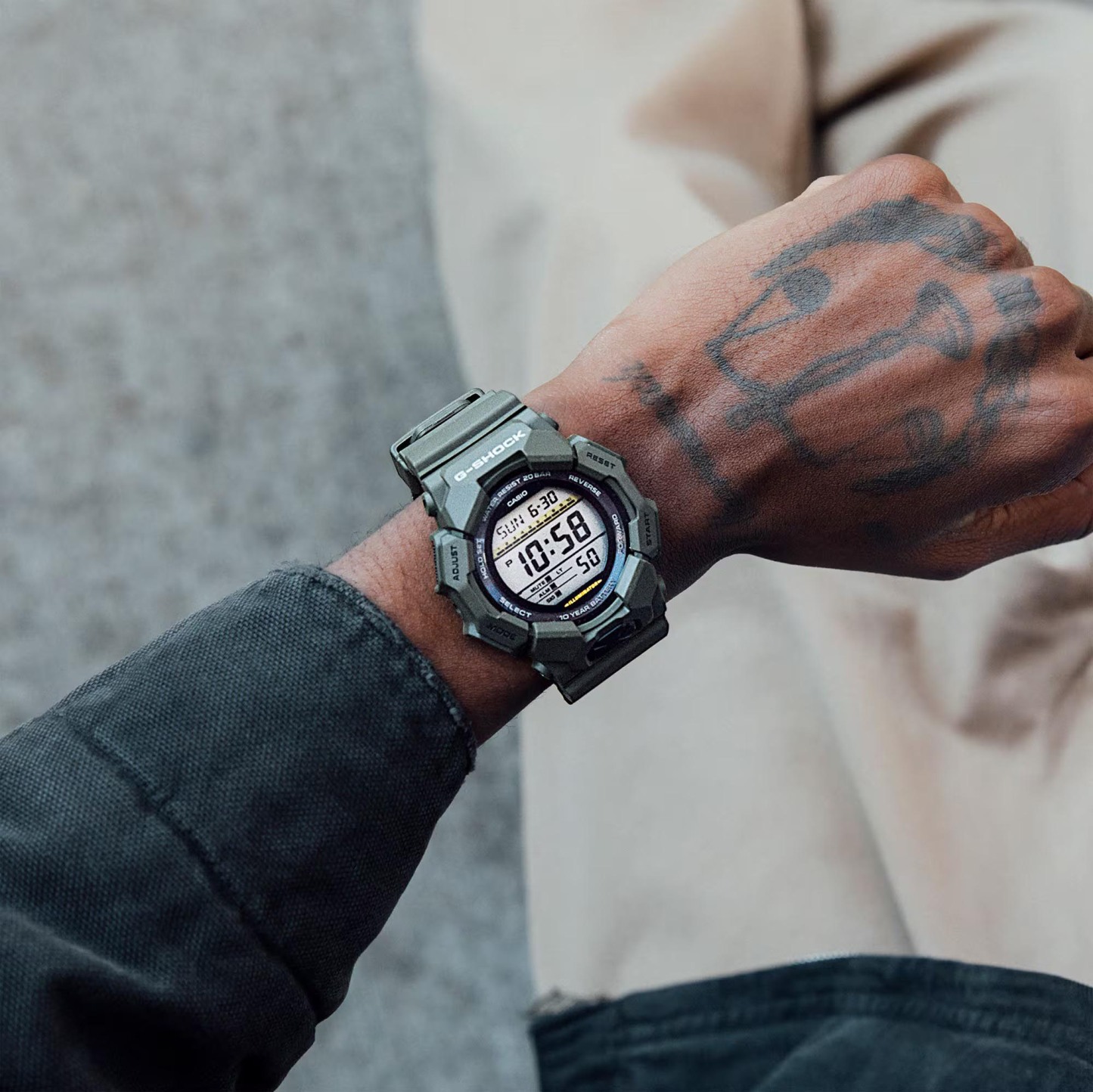 Casio G-Shock GD-010-3 Super Illuminator 10-Years Battery Digital Men's Watch (Green) GD010-3